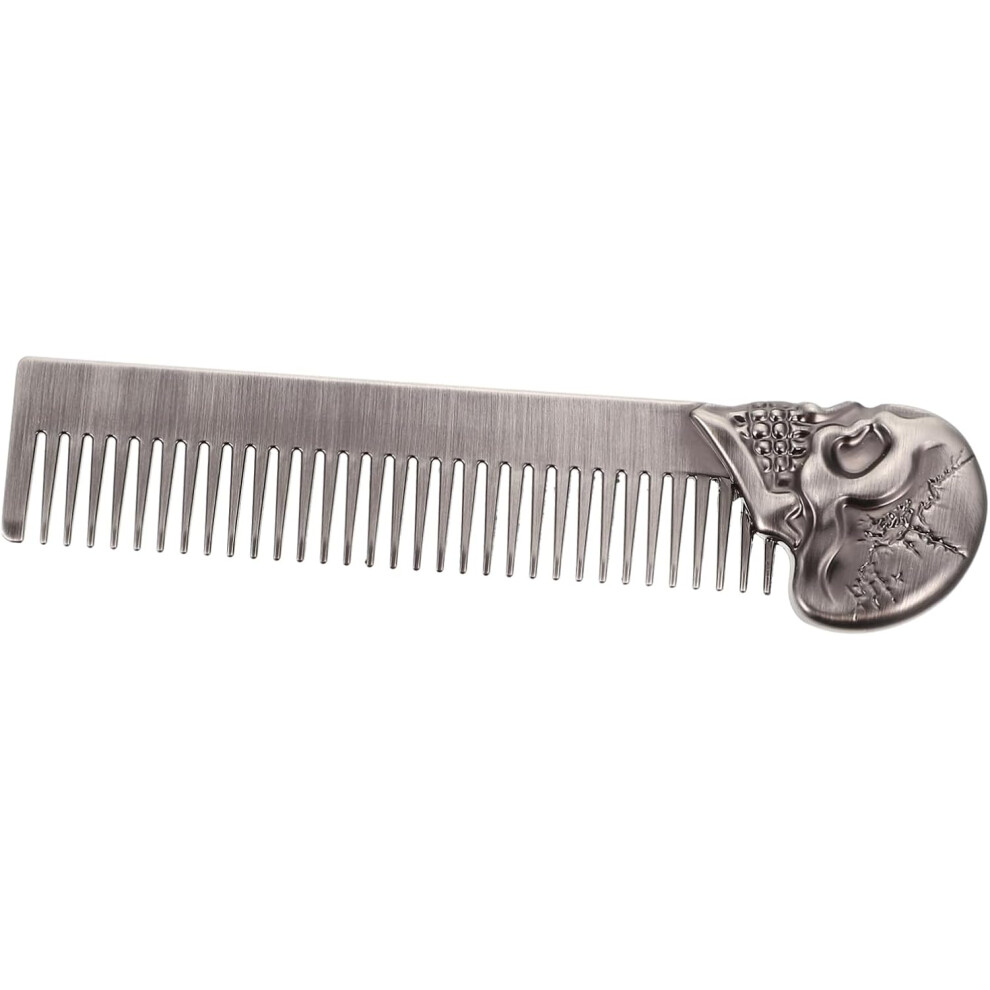 Hkhbjs Portable Skull Comb For Beard And Mustache Hairdressing Tool Skull Design For Household Use And Styling