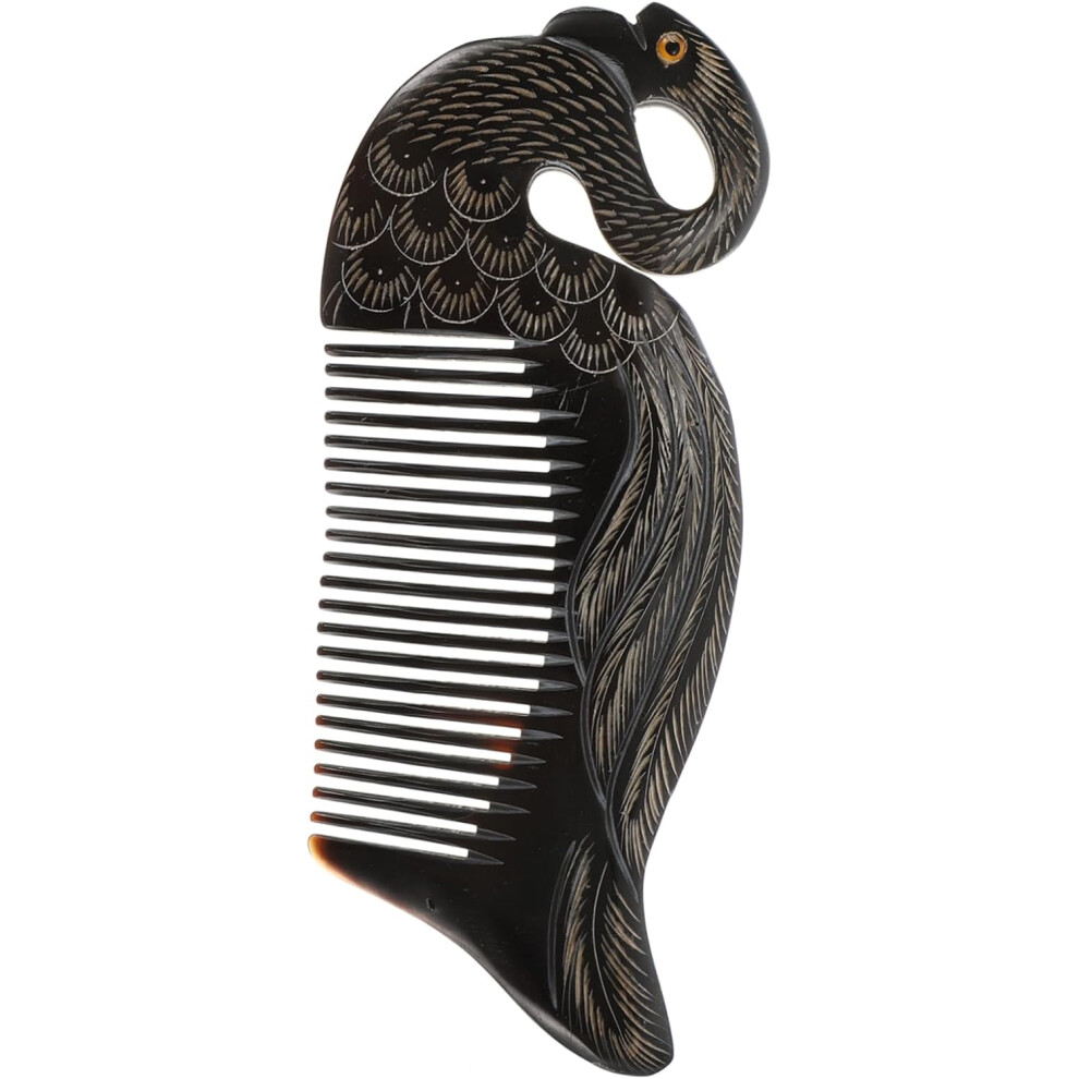 Hkhbjs Unisex Black Horn Comb Massager Practical Massage Comb Portable Hair Styling For Scalp Relaxation And Hair Care
