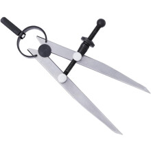 Wear-resistant Metal Compass Spacing Gauge for Leather Crafting and Sewing, 150mm Radius Drawing Divider Tool