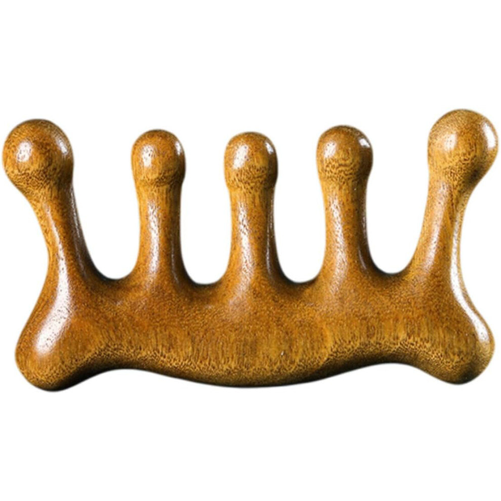 Hkhbjs Wooden Massage Comb Wide Tooth Scalp Massager Comb