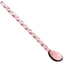 Kaffeerührlöffel aus Glas, rosa, liegt gut in der Hand, einzigartiges, stilvolles Design