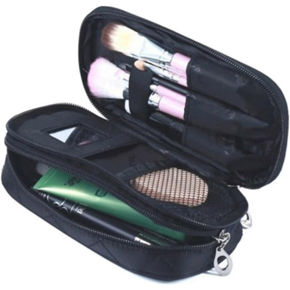 Hkhbjs Black Cosmetic Bag Makeup Organizer Bag Zipper For Women Packing Essentials Toiletry Pouch
