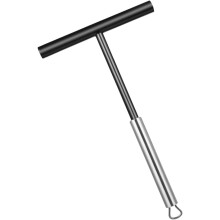 Pfannkuchen- und Crêpe-Schaber, 14 cm, Edelstahl, schwarz – robustes und zuverlässiges Küchenutensil für das Frühstück