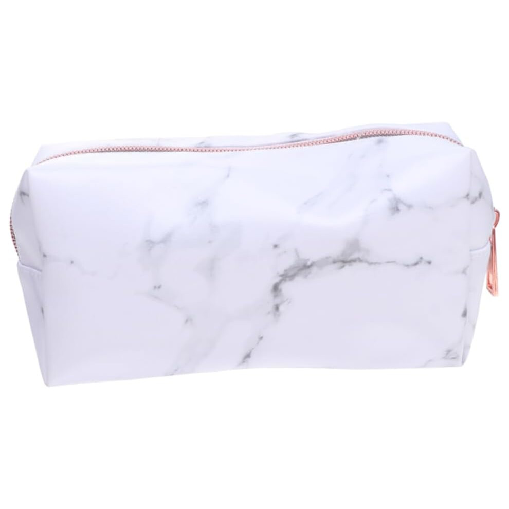Hkhbjs Marble Vein Pattern Portable Makeup Bag Large-Capacity Toiletries Storage Organizer