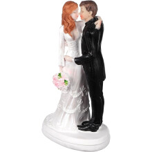 Romantische Hochzeitspaar-Figur aus Kunstharz, detailreiche Handwerkskunst