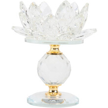 Kristall-Lotus-Kerzenhalter für Lampen, Tischdekoration, Innenbereich, Hochzeit, Festival, Kerzenständer, Kerzenhalterung