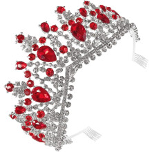 Elegante Brautkrone, Tiara, Strassbesatz, Material: Legierung, Hochzeitsschmuck