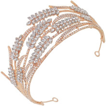 Baroque Crown Tiara Headpiece Rhinestone Crystal Lightweight Wedding Bridal Princess Headdress