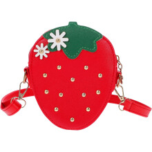 Geantă crossbody pentru copii cu căpșuni, portofel mic roșu pentru monede, portofel de umăr drăguț la modă
