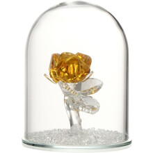 Kristallrosen-Ornament, konservierte Blume, wunderschönes, einzigartiges Sammlerstück aus Kristallglas, niemals