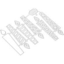 Sada vyrezávacích šablón z uhlíkovej ocele pre scrapbooking a výrobu pohľadníc