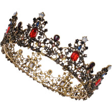 Barocke Brautkrone, Tiara, Strasssteine, eleganter Hochzeitsschmuck für Damen und Mädchen
