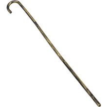 Goldener Gehstock aus Kunststoff als Requisite für Erwachsene und Kinder, einfach zu verwenden und sicher, ideal als Kostümaccessoire.