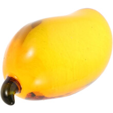 1 Stück Kristall-Mango-Figur, dekorative Frucht mit feiner Handwerkskunst, minimalistischer Stil, lebensechtes Aussehen