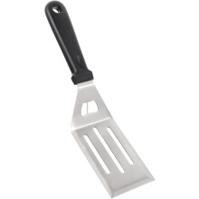 Kochspatel aus Edelstahl mit glatten, abgerundeten Kanten, Grillspatel aus Metall, der