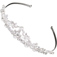 Elegante Strass coroa tiara para o chapéu de noiva de alta gama