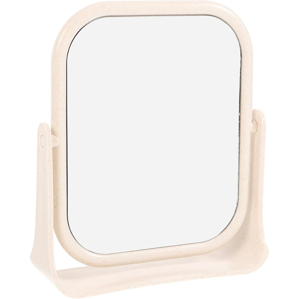 Hkhbjs Desktop Double-Sided Makeup Mirror Small Swivel Vanity Table Mirror For Bedroom Dresser Portable Cosmetic For Desk Use