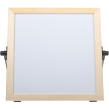 Double-Sided 25x25cm Wood Frame Dry Erase Whiteboard Magnetic Writing Board