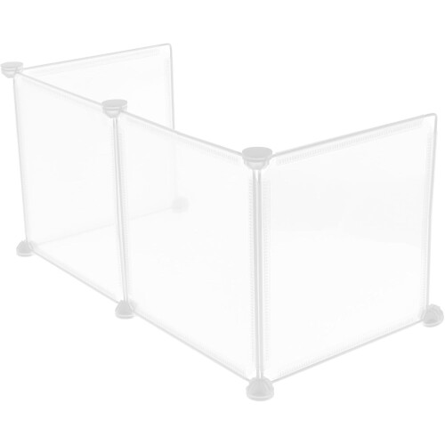 Sneeze Guard Desk Divider Panel 60x30x30cm Plastic Desktop Partition Removable Protective Screen