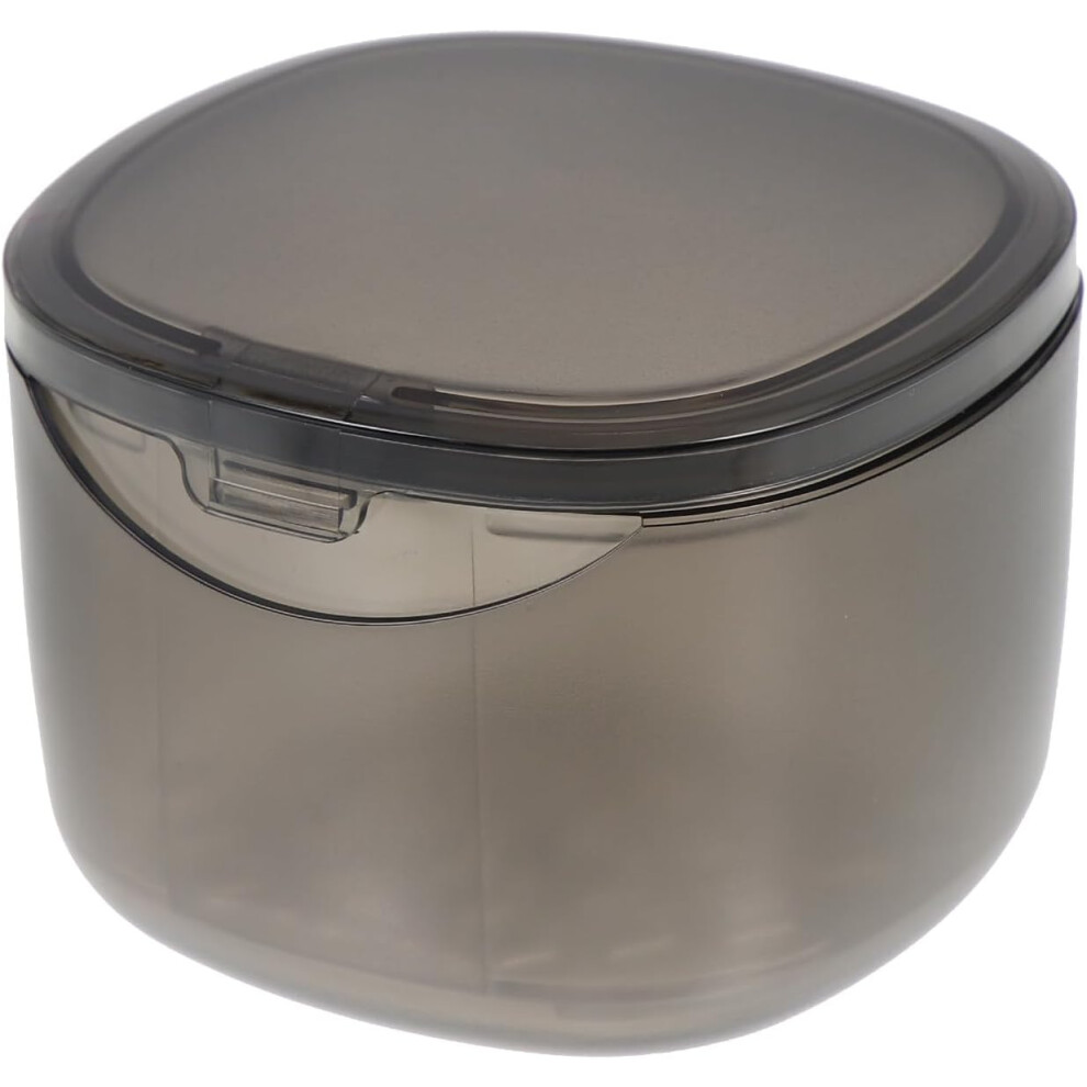 Hkhbjs Grey Portable Denture Cleaning Box With Soaking Function, Professional Retainer Case