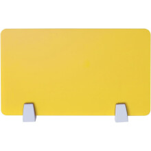 Yellow Acrylic Desk Divider 50cm x 30cm Office Desktop Partition Board