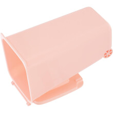 Mini papelera de escritorio y portalápices, organizador de escritorio pequeño, papelera compacta rosa