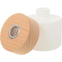 Geurverspreidende flesjes van 100 ml, draagbaar, wasbaar, van glas en hout.