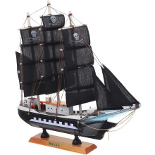 Houten piratenzeilschipmodel 33 cm Caribische piratenzeilboot decoratie