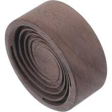 Diffusore di aromi in legno a spirale rotonda, colore noce, per la diffusione di oli essenziali e per interni auto.