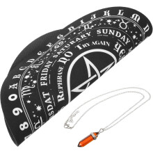 Borracha Pentagrama Divinação Board com Pêndulo Set, Desktop Divinação Suplementos Mat