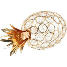 Elegante goldene Ananas-Tischdekoration aus weißem Kristallmaterial, stabile und kreative Fruchtskulptur für Büro und Auto