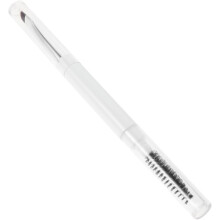 Dubbelzijdig make-upborsteltje, draagbaar wenkbrauwborsteltje en applicator met zachte haartjes.