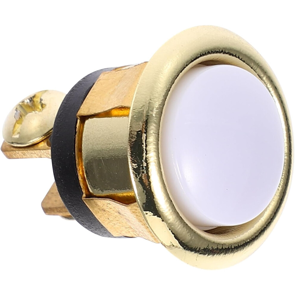 Classic Round Doorbell Button With Led Light, Sturdy Alloy Material And Luxurious Gold Plating Finish 5455468334528