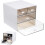 Desktop Drawer Organizer Box Ivory White 4-compartment Storage Container 1