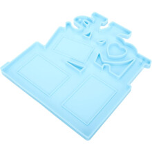 Silicon inima rama foto matriță DIY Craft instrument pentru decor de Ziua Îndrăgostiților matriță de rășină albastră