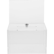 Acryl-Vorschlagsbox 120x160x206mm, abschließbar, Spendenbox, tragbarer Büroaufbewahrungsbehälter