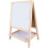 Double-Sided Wooden Drawing Board Easel 2-in-1 Foldable Educational Blackboard and Graffiti Writing Tablet 1