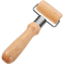 Degrulle Multifunktionsrullstift i trä och rostfritt stål Ergonomisk design Enkel stil Kakifärgad