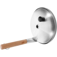 Liten äggpanna omelett-rispanna 20 cm aluminium trä nonstick
