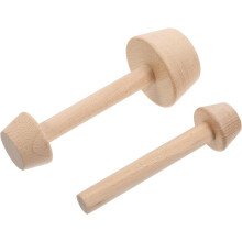 Tart Tamper Simplifies Manual Production Double-Sided Baking Tool Wooden 2 Pcs