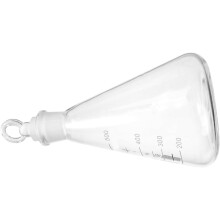 Borsilikatglass konisk kolbe med propp 500 ml Erlenmeyerkolbe med smal åpning