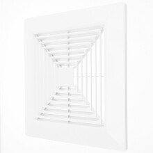 Bathroom Air Deflector Ceiling Mount Ventilation Fan Cover 12x12 Inch Abs Sleek Modern Design