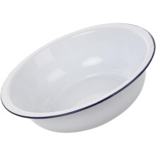 Altmodische Emaille-Rühr- und Salatschüssel, großes Fassungsvermögen 28 cm