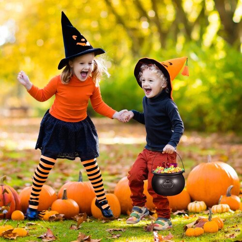 Σετ καζάνι με γλυκά για το Halloween – 7 τεμάχια μαύροι κουβάδες από πολυπροπυλένιο 2
