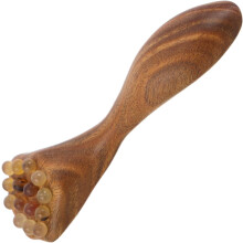 Sandelholz-Massagegerät für Gesichtsmassage, natürliches Augenmassagegerät, Akupressur-Werkzeug aus Holz