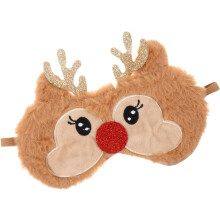 Plush Sleep Mask Adorable Deer Design for Travel and Home Use Provides Complete Darkness for Restful Sleep