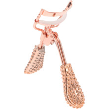Wimpernzange Roségoldene Wimpernzange mit Clip, handliche Wimpernzange für Damen, Make-up-Accessoire, Wimpernwerkzeug
