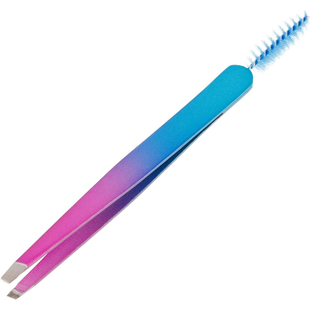 Hkhbjs Stainless Steel Eyebrow Clamping Tweezers Travel Eyebrow Trimming Tweezer Brush For Beauty Tools Women