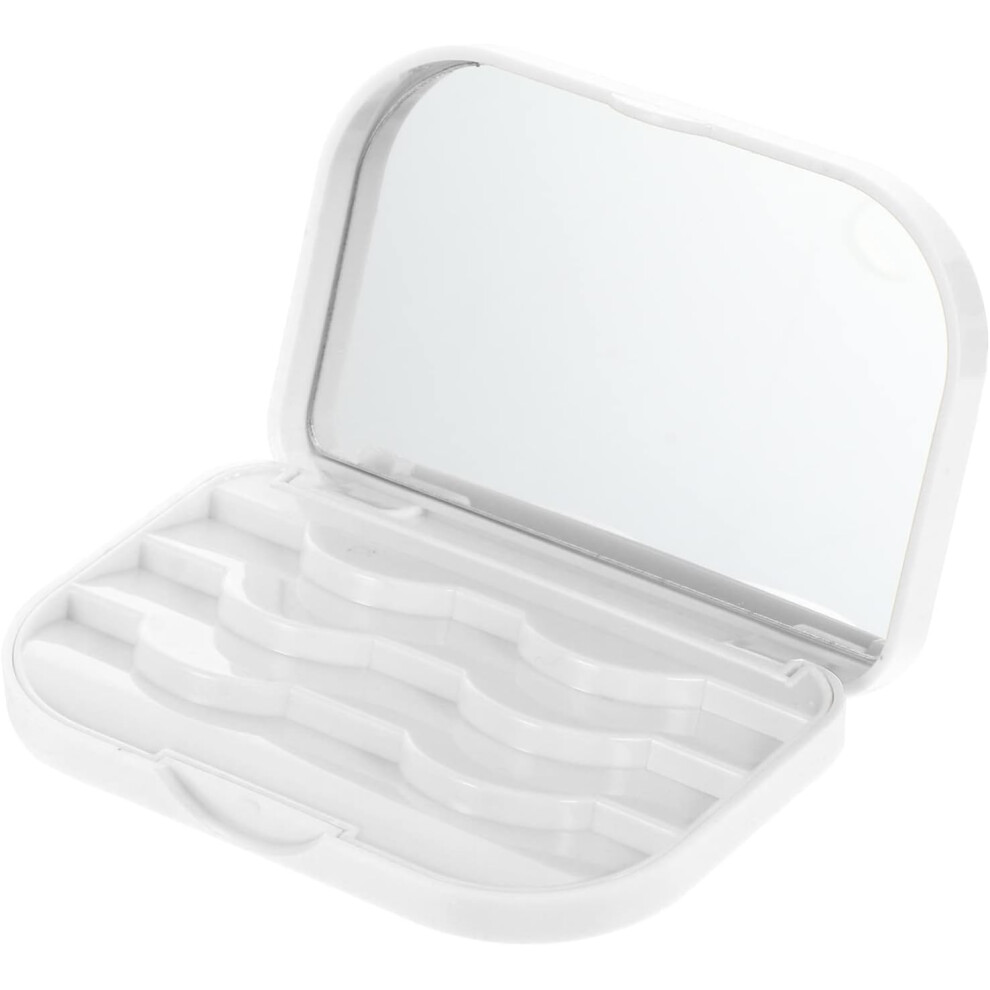 Hkhbjs Eyelash Storage Box 3Pcs Magnetic False Lash Organizer Cases White Compact Travel Makeup Storage Holder
