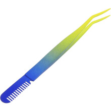 Augenbrauenpinzette aus Edelstahl, Präzisions-Wimpernapplikator, Augenbrauenpflegekamm